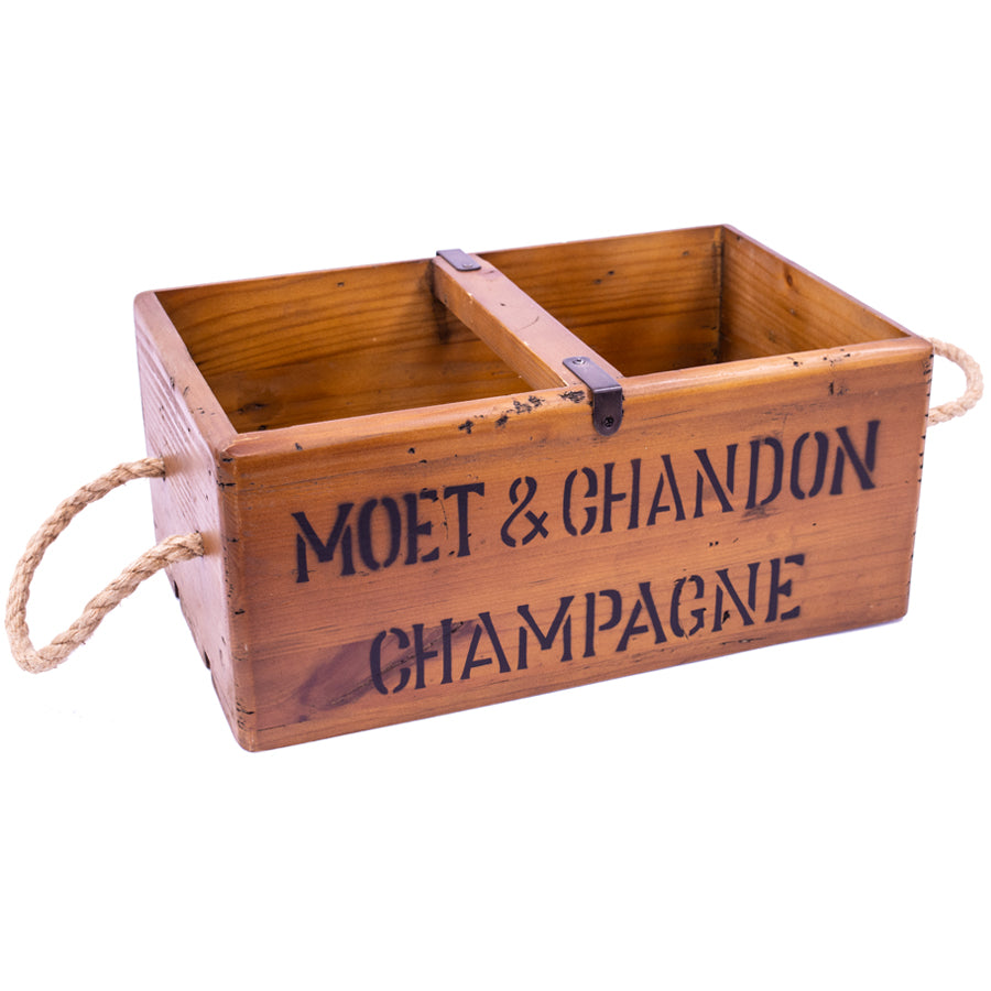 Rustic Timber Storage Box - Moet & Chandon