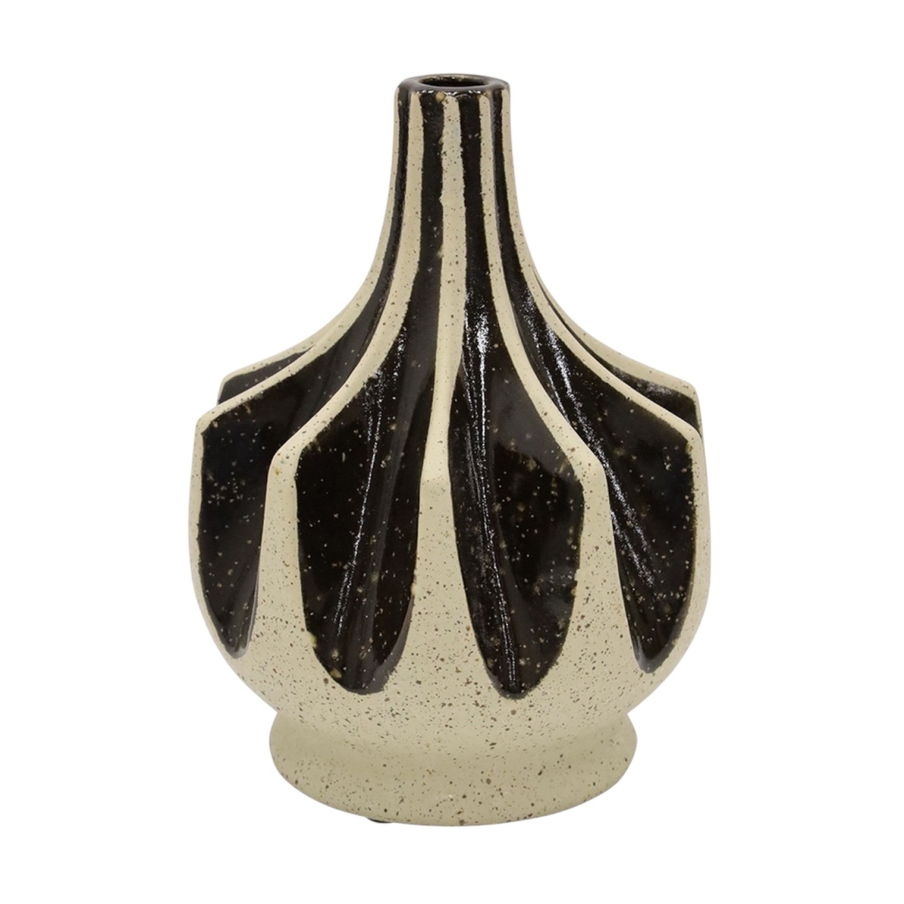 Adnan Ceramic Vase - Olive/Natural