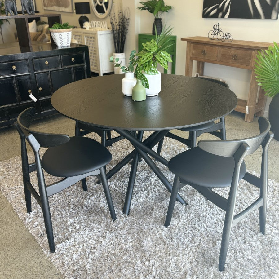 Harper Dining Table - Black Oak