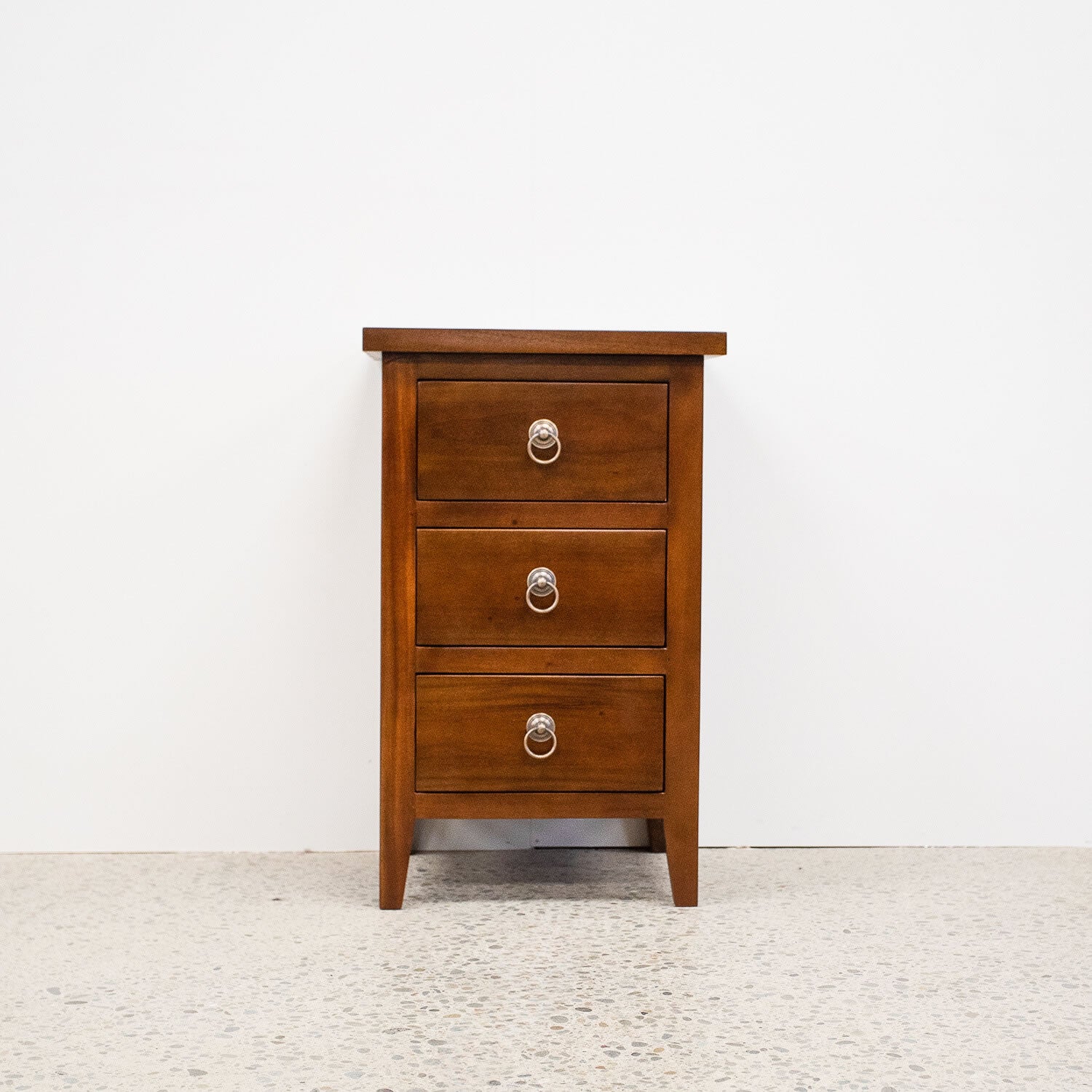 Essential 3 Dw Mahogany Bedside - Walnut