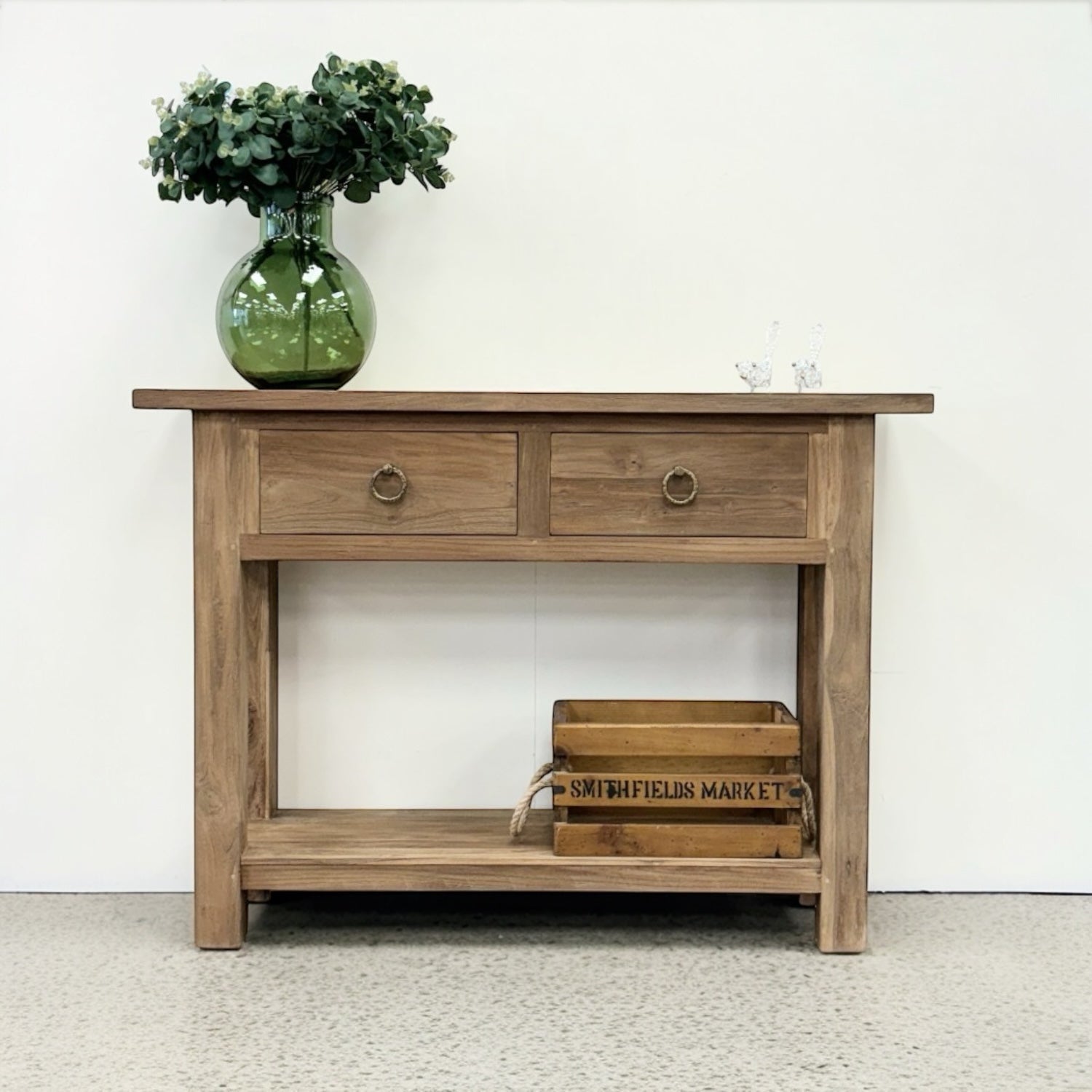 Farrow 2 Drawer Console - Natural Teak