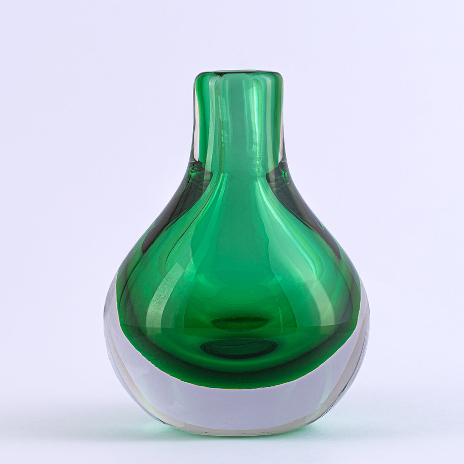 Glass Drop Bud Vase - Green