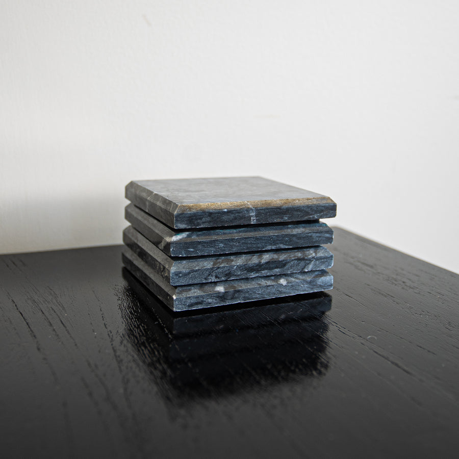 Marble Coaster Set - Grey