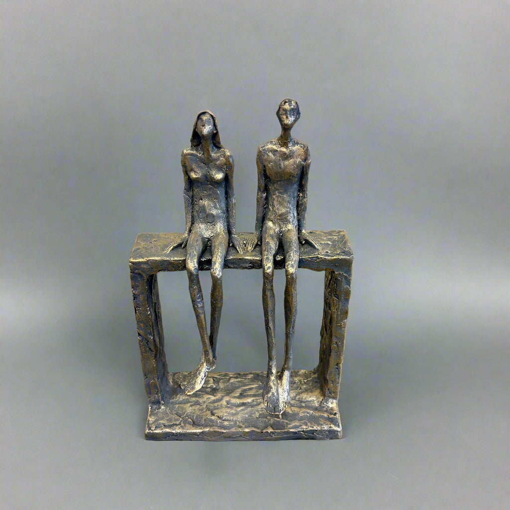Couple Sitting Statue