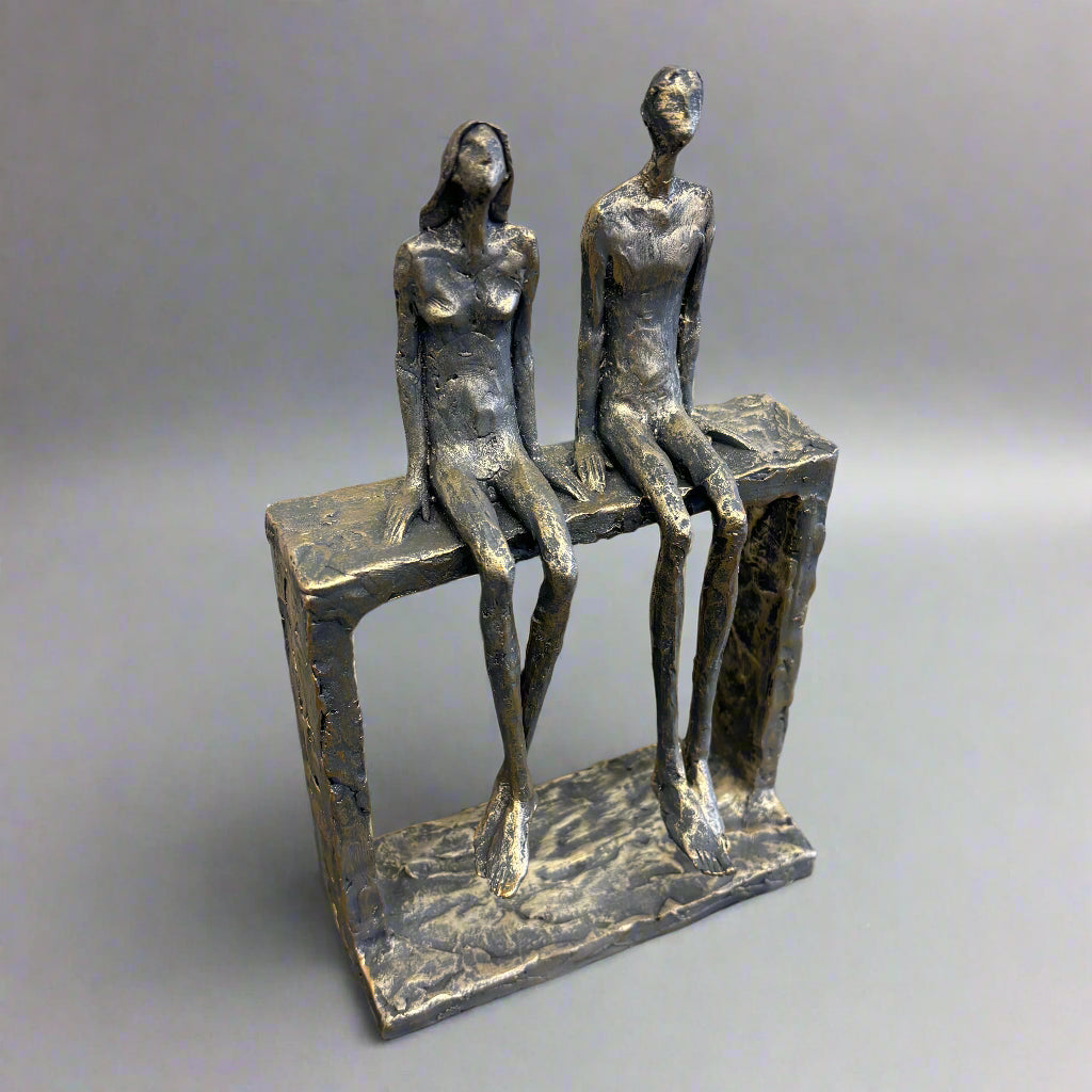 Couple Sitting Statue