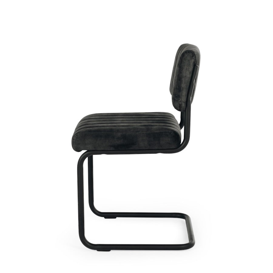 Blake Dining Chair - Anthracite Grey Velvet