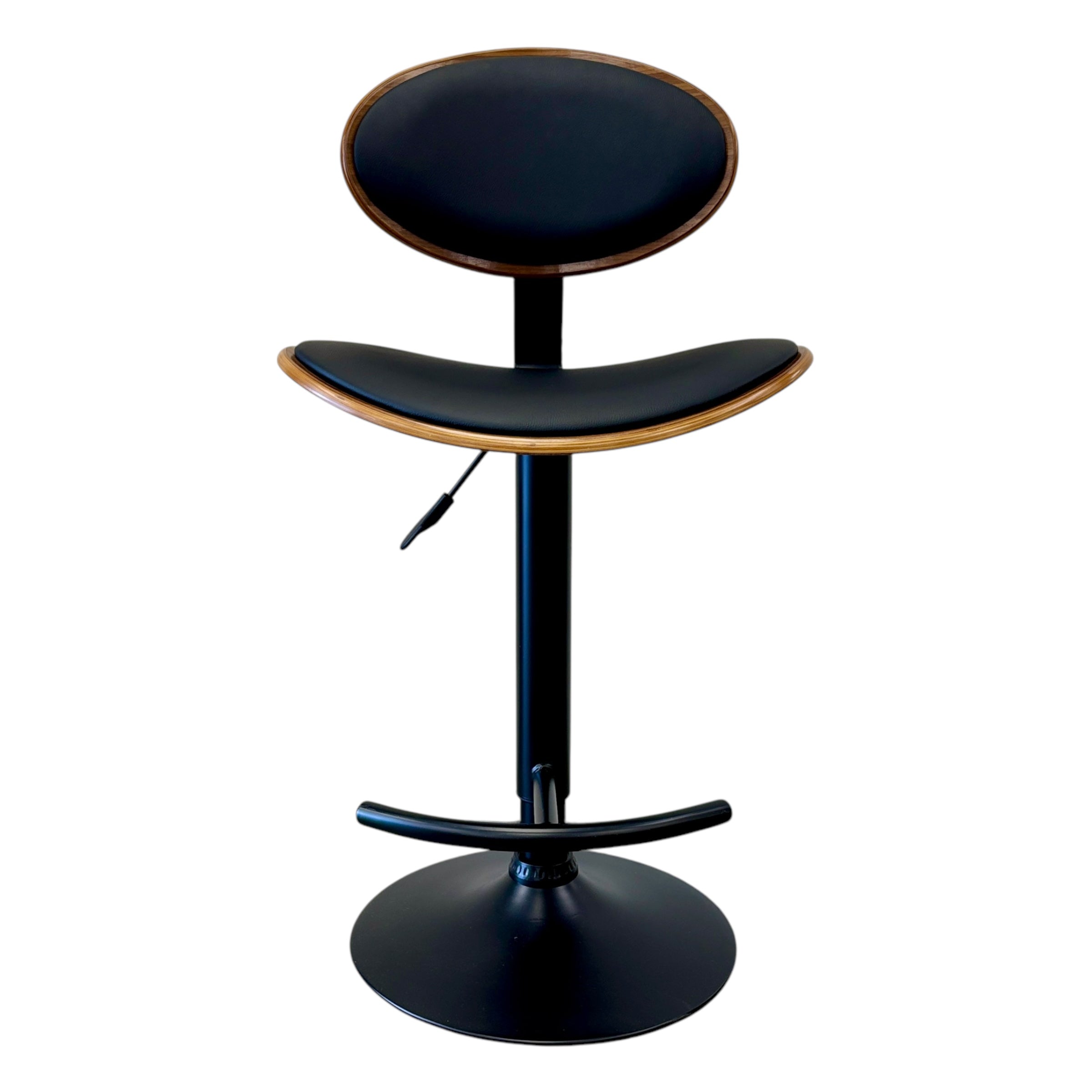 Manhattan Oval Back Bar Stool - Black/Black Matte
