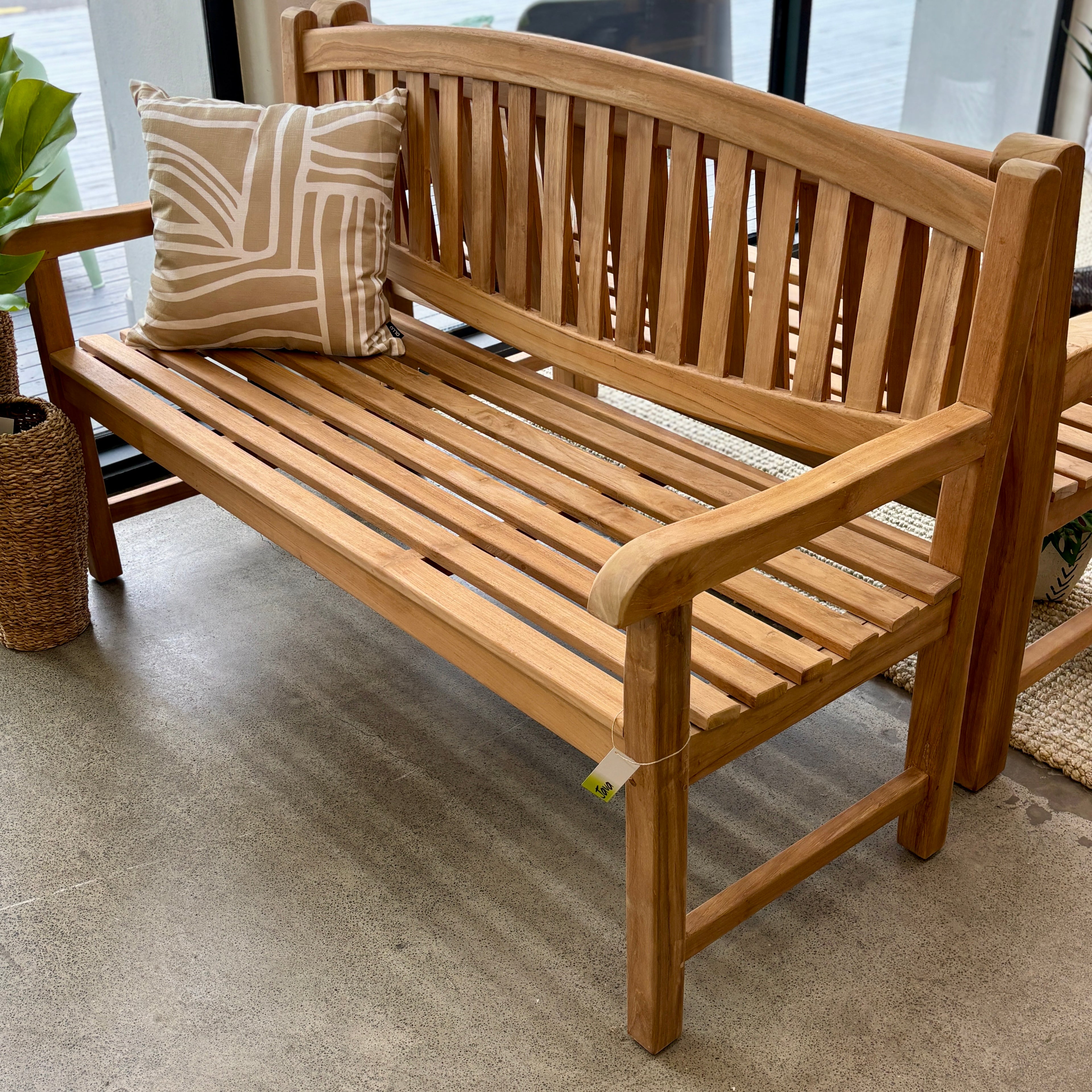 Oval Back Outdoor Bench