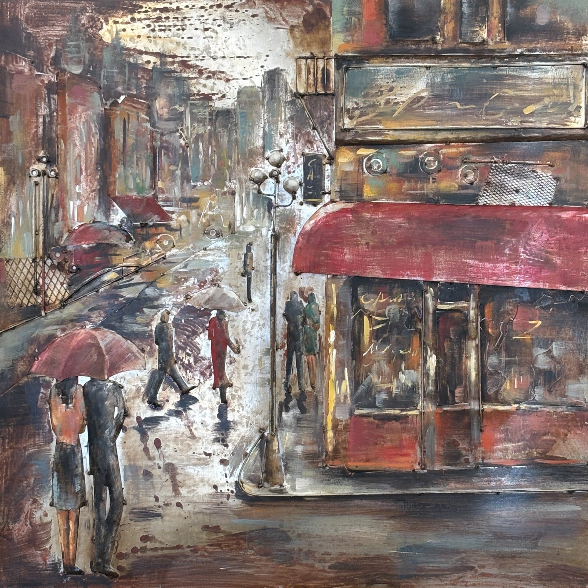 Red Cafe - Metal Art