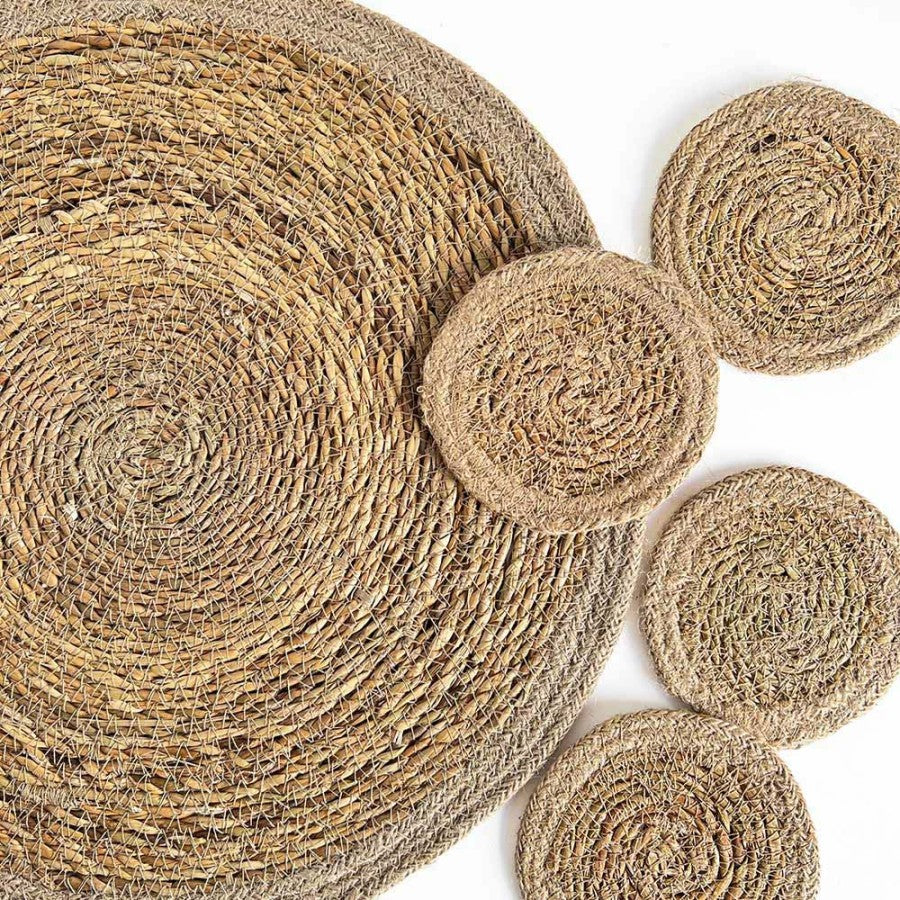 Round Jute Placement - Natural Border
