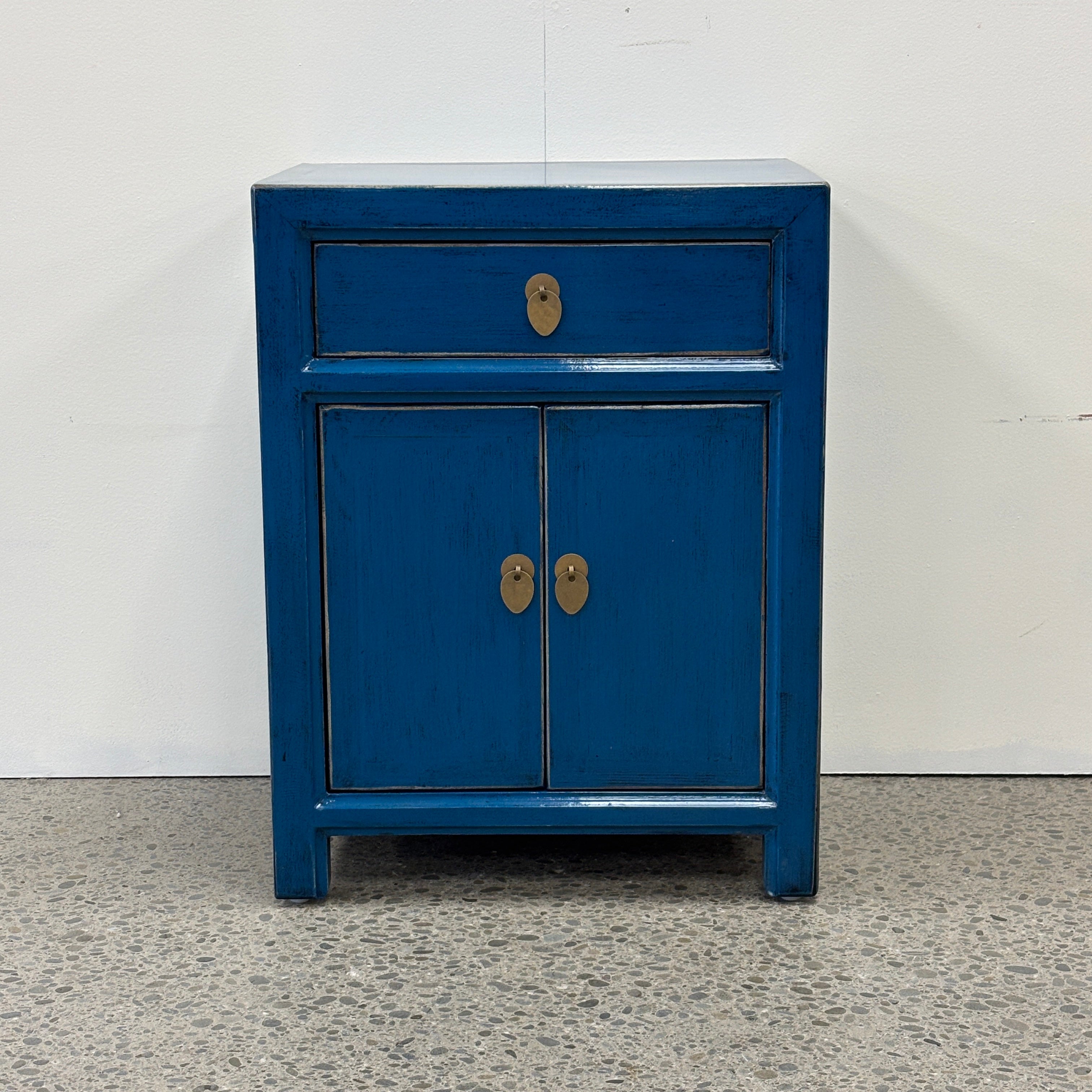 Far East Bedside Cabinet - Royal Blue