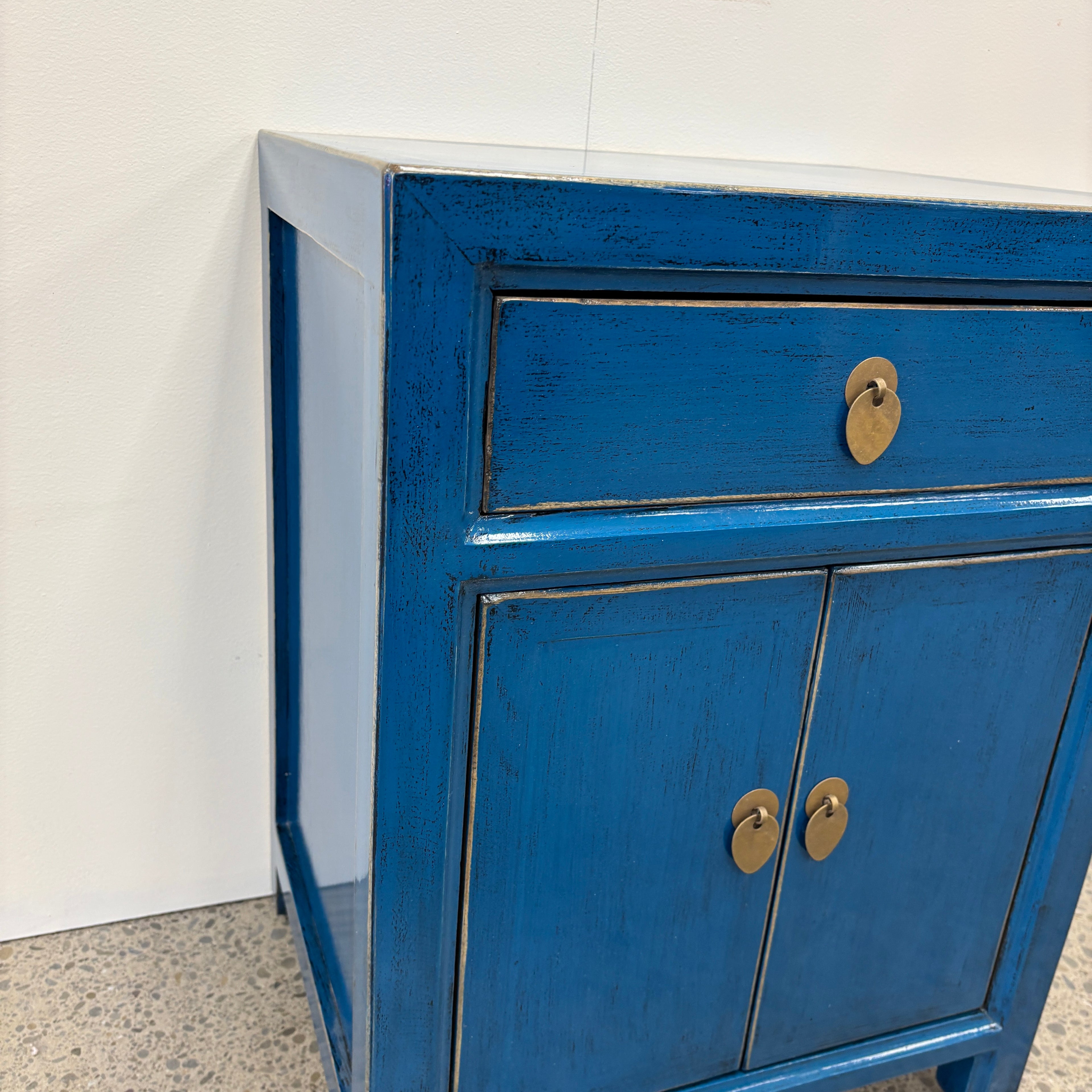 Far East Bedside Cabinet - Royal Blue