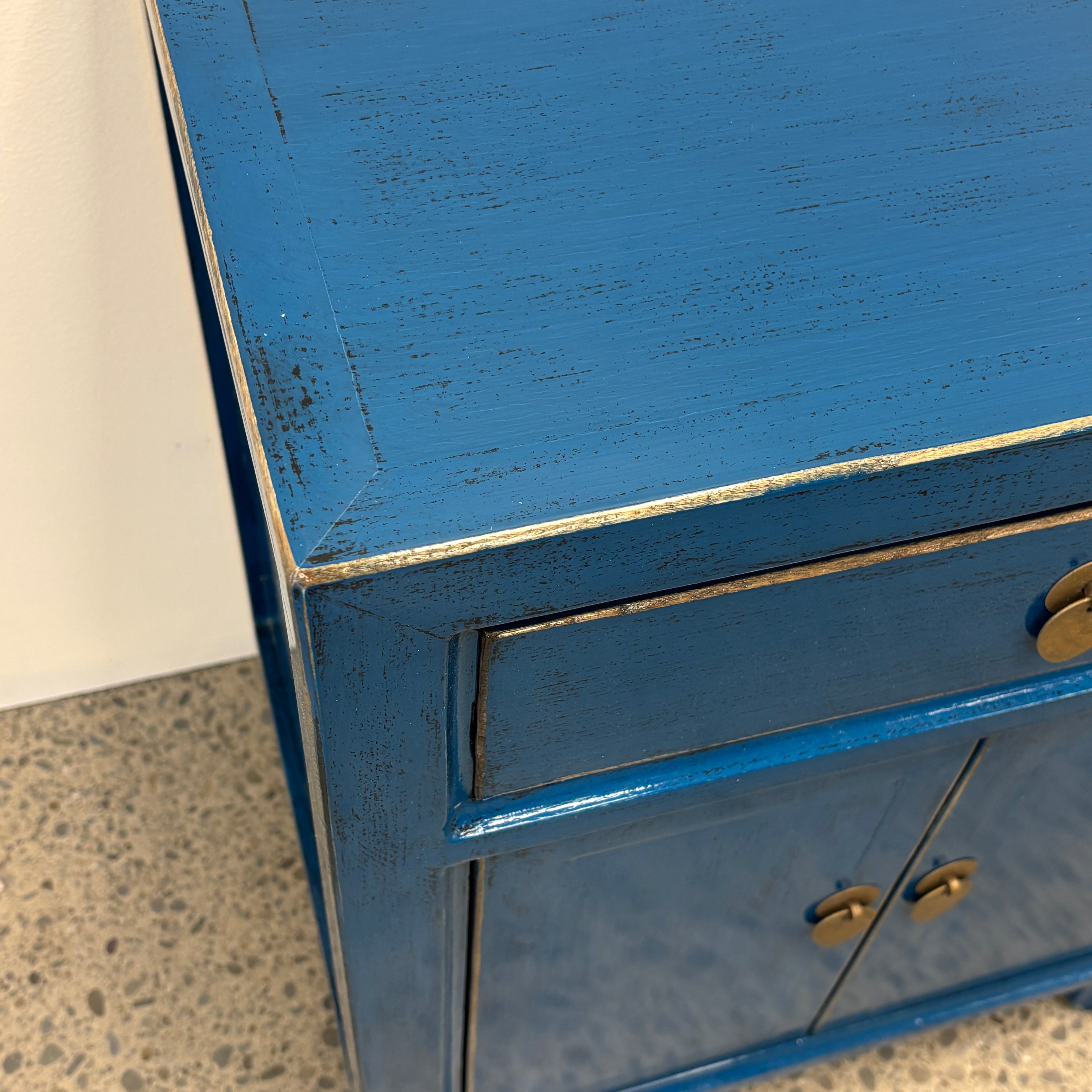 Far East Bedside Cabinet - Royal Blue