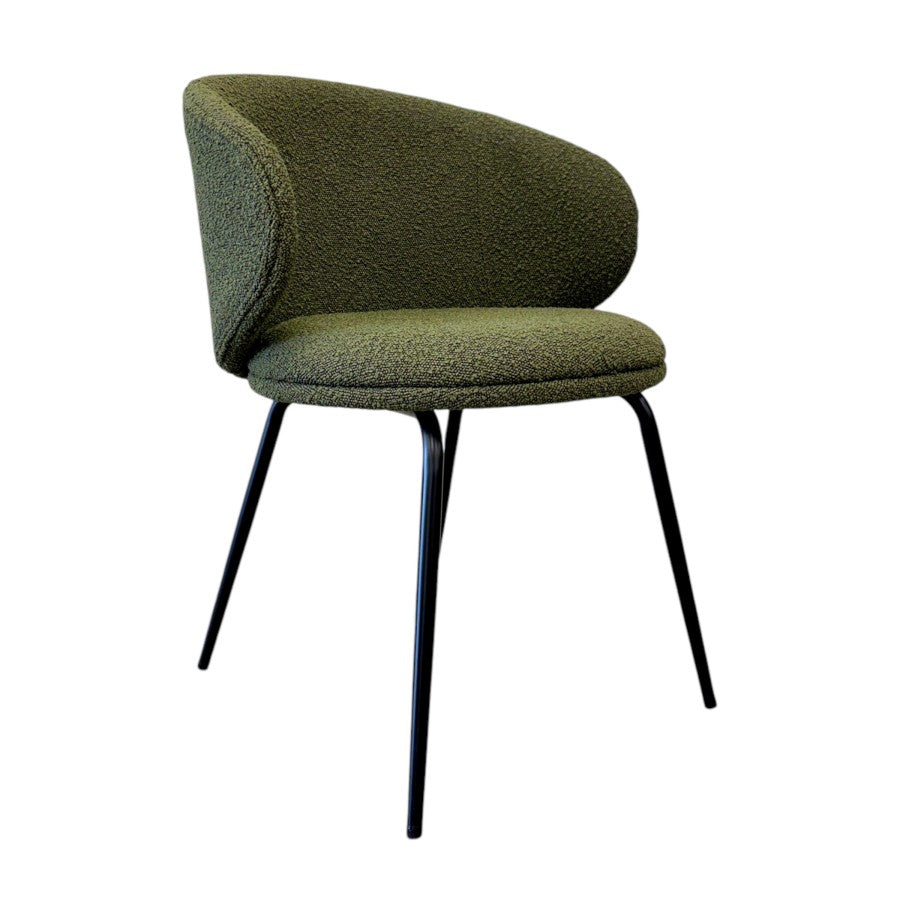 Venus Dining Chair - Green Boucle