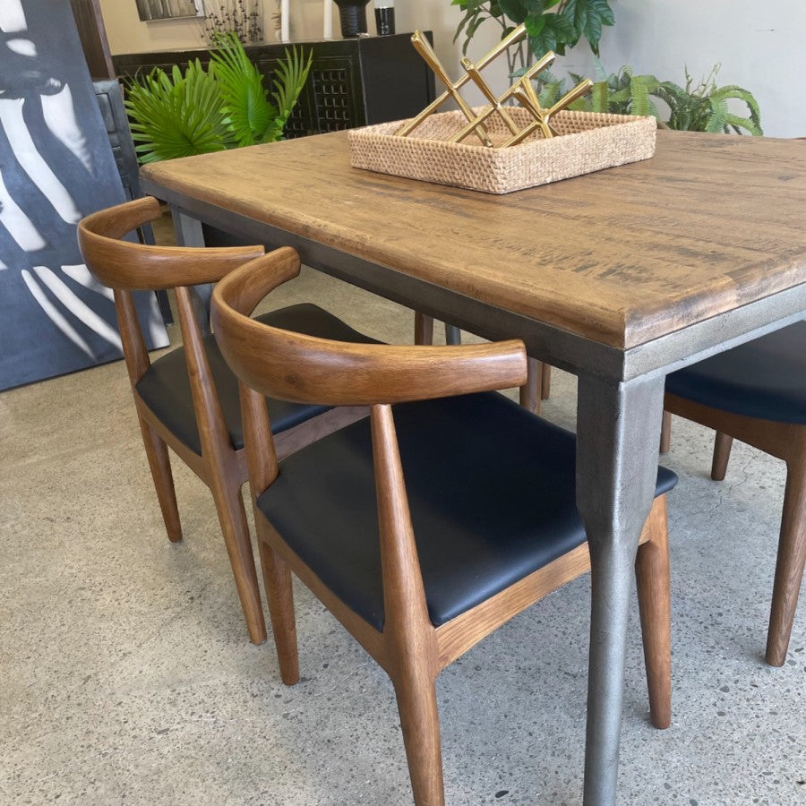 Elbow Dining Chair - Deep Oak