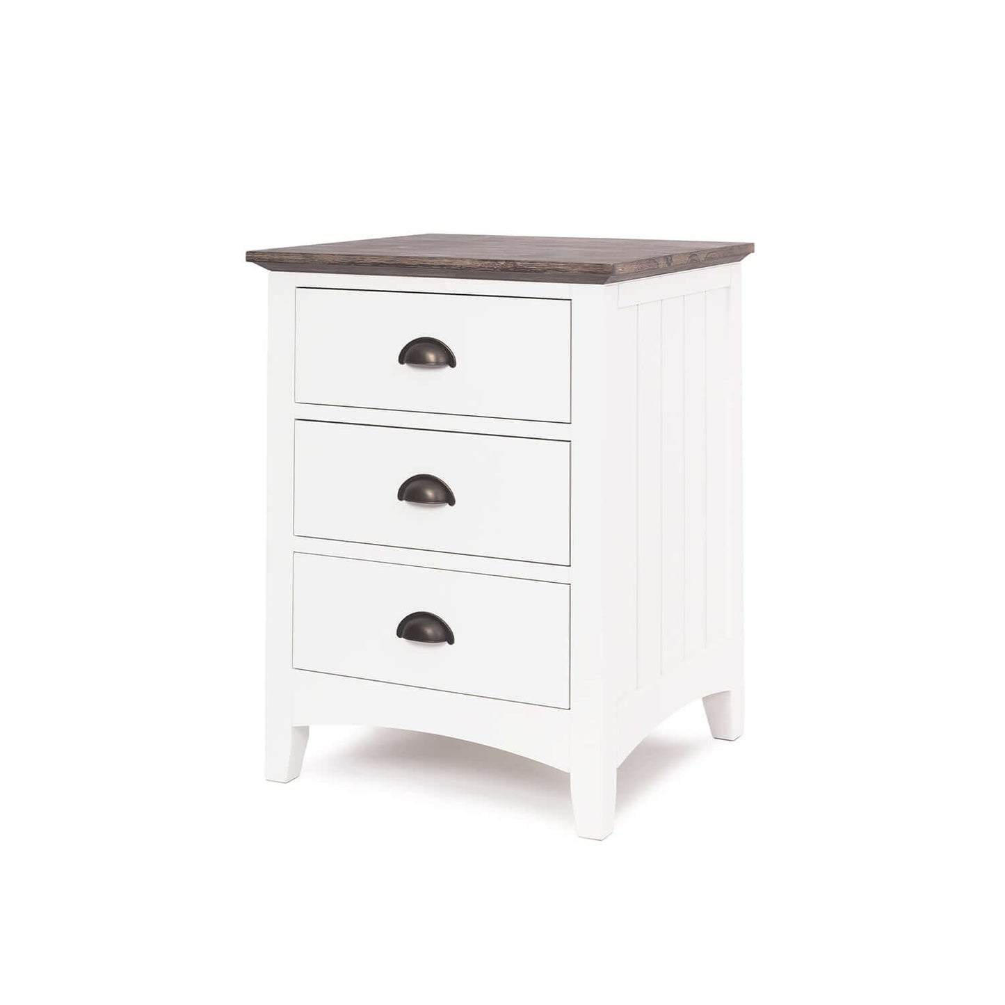 Provence Bedside 3drw - White
