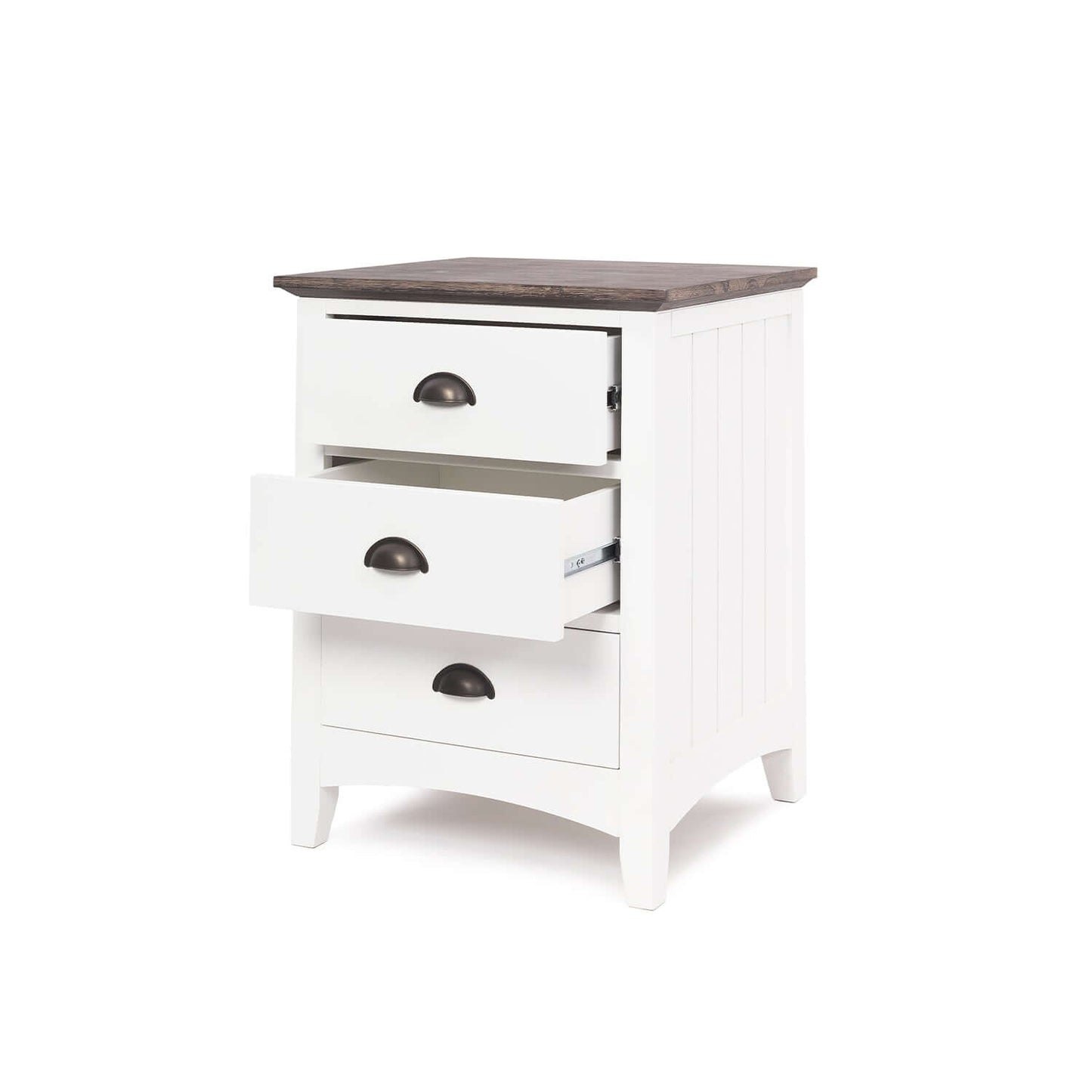 Provence Bedside 3drw - White
