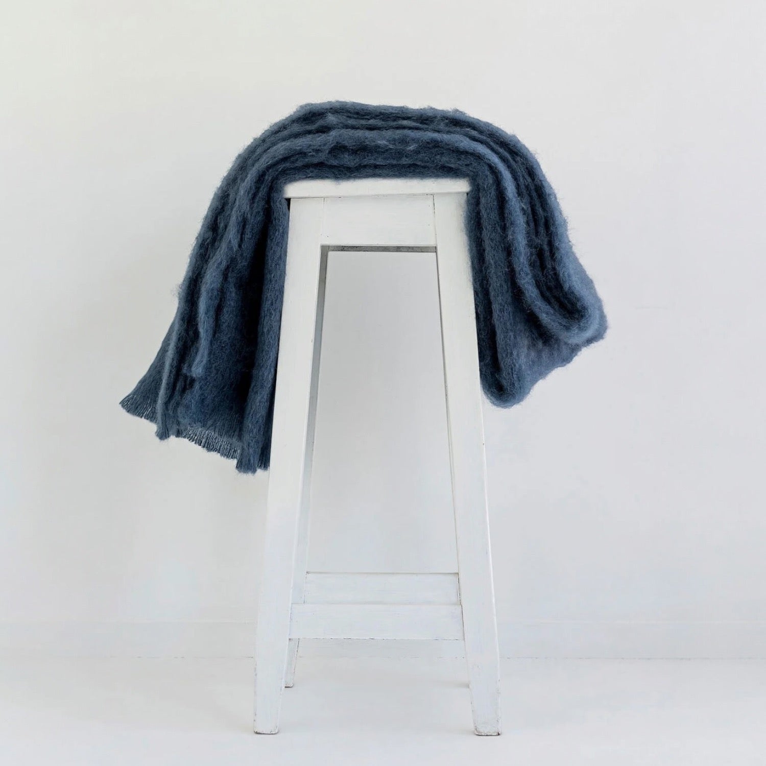 Windemere Mohair Throw - Indigo