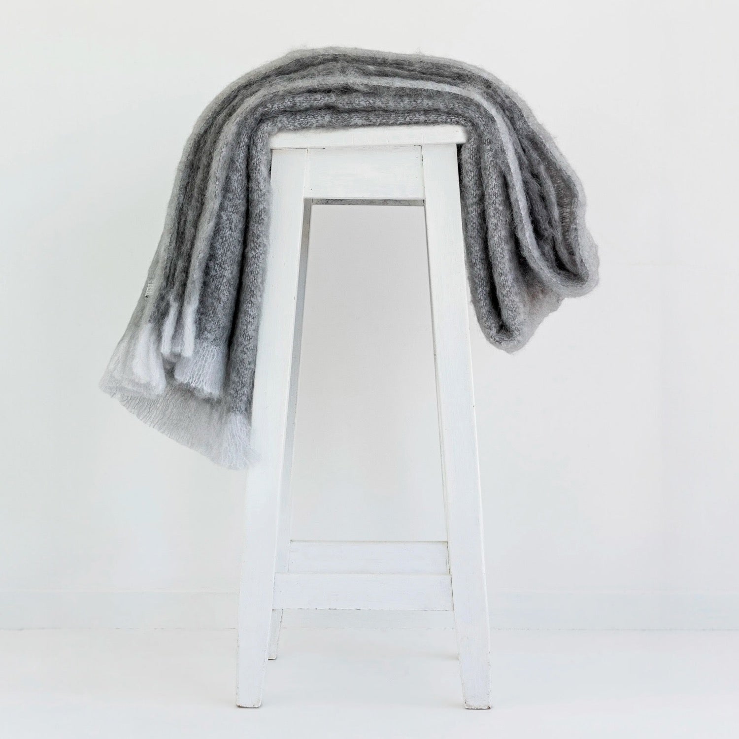 Windemere Mohair Throw - Pewter