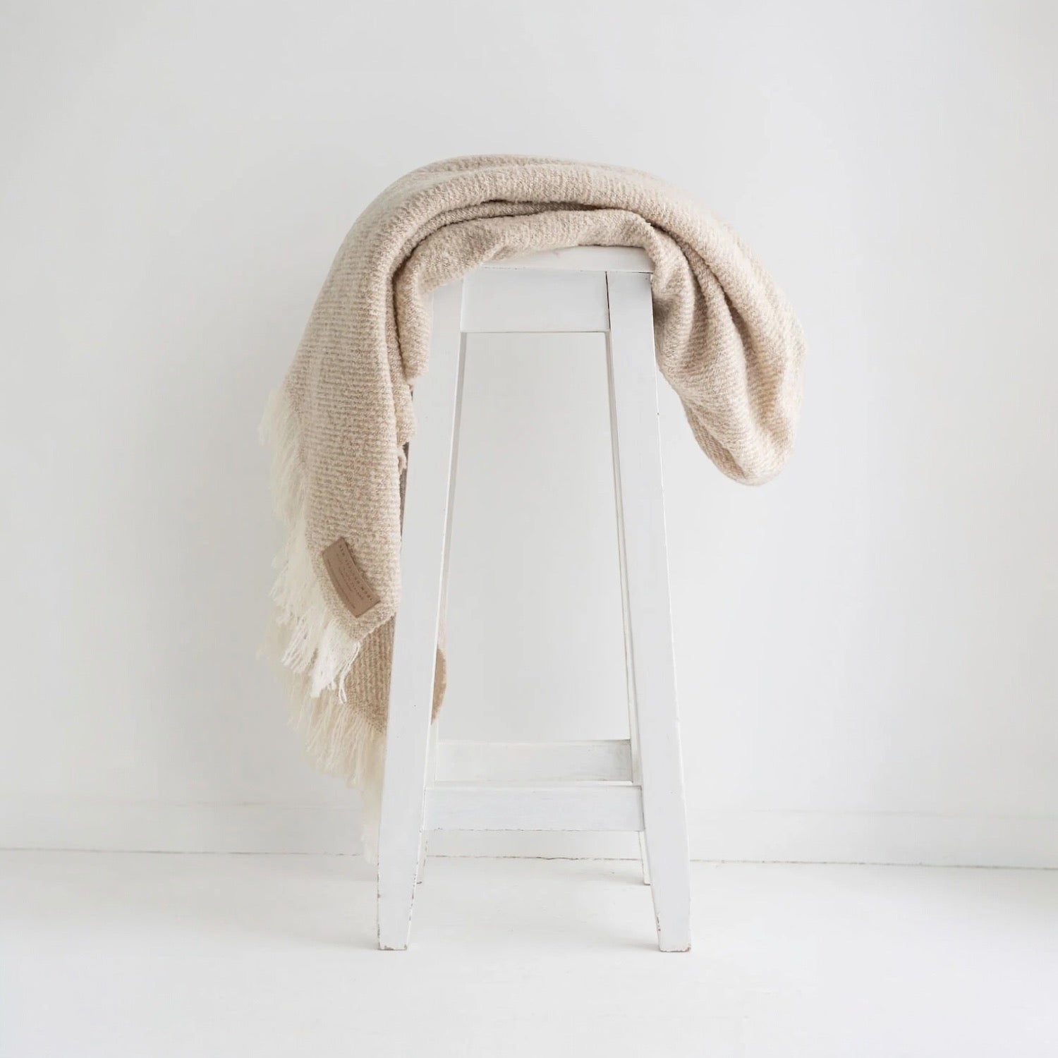 Wool Twill Throw - Driftwood