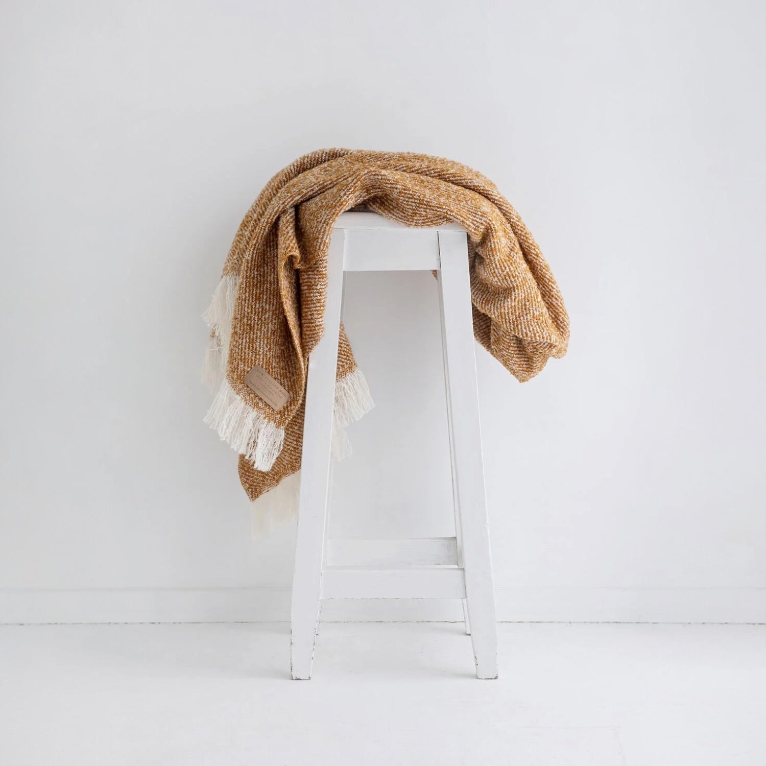 Wool Twill Throw - Mustard