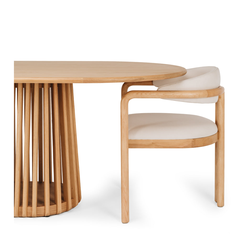 Bur Dining Table - Oak