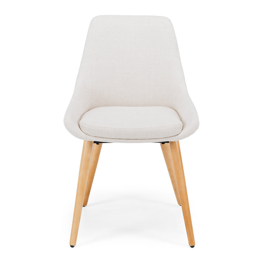 Bari Dining Chair - Cream/Oak