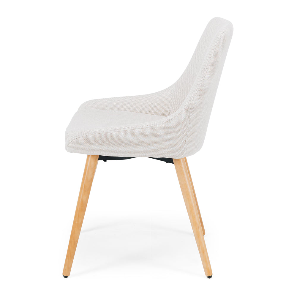 Bari Dining Chair - Cream/Oak