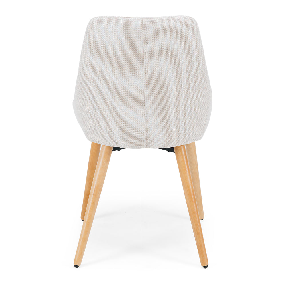 Bari Dining Chair - Cream/Oak