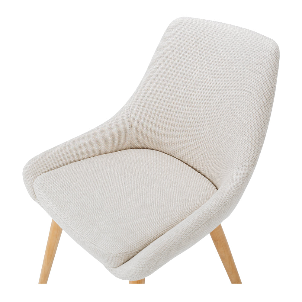 Bari Dining Chair - Cream/Oak