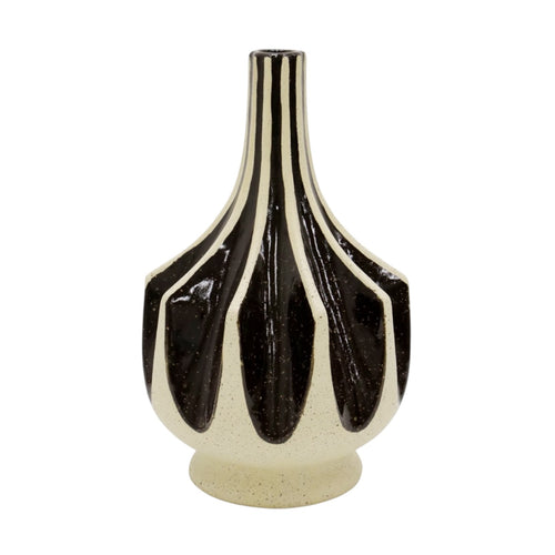 Adnan Ceramic Vase - Olive/Natural