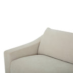 Close-up of the Asha sofa's seat cushions, highlighting the textured fabric and comfortable cushioning.