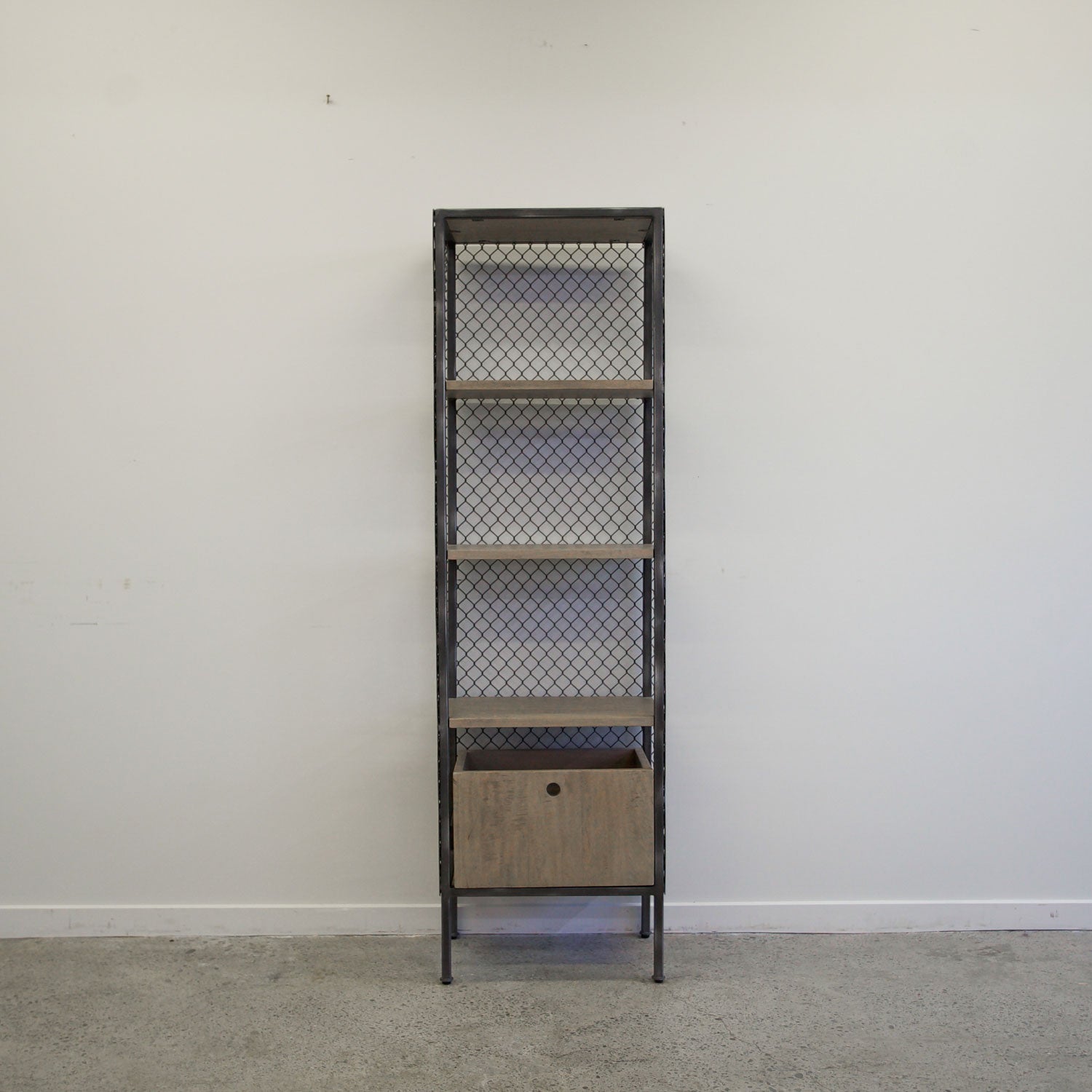 Bin Drawer Mesh Bookcase