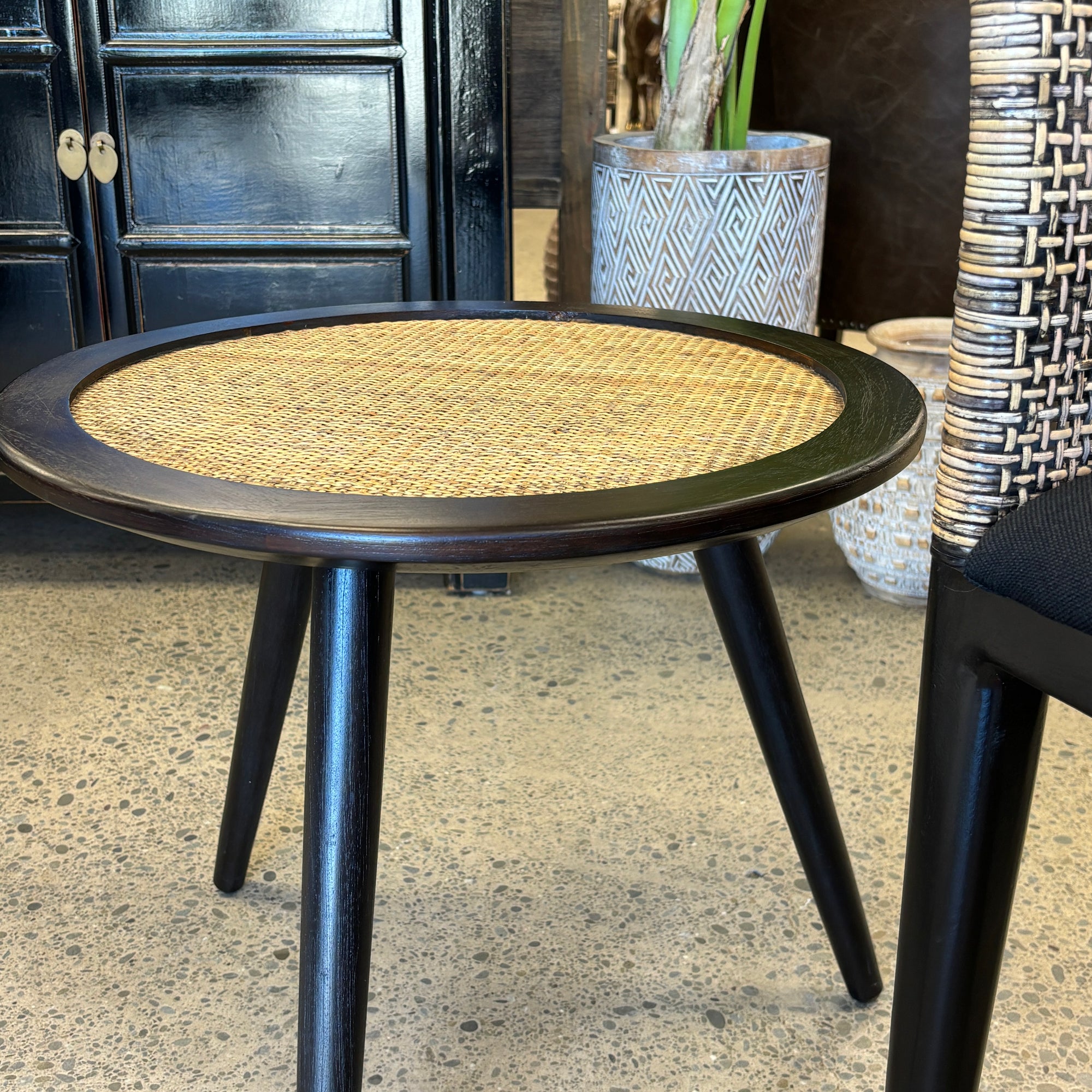 Blake Rattan Side Table - Natural