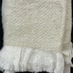 Bliss Wool/Mohair Throw - Ivory
