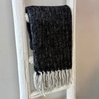 Bliss Wool/Mohair Throw - Black Marle