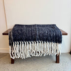 Bliss Wool/Mohair Throw - Black Marle