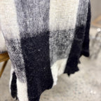 Bliss Wool/Mohair Throw - Black + White