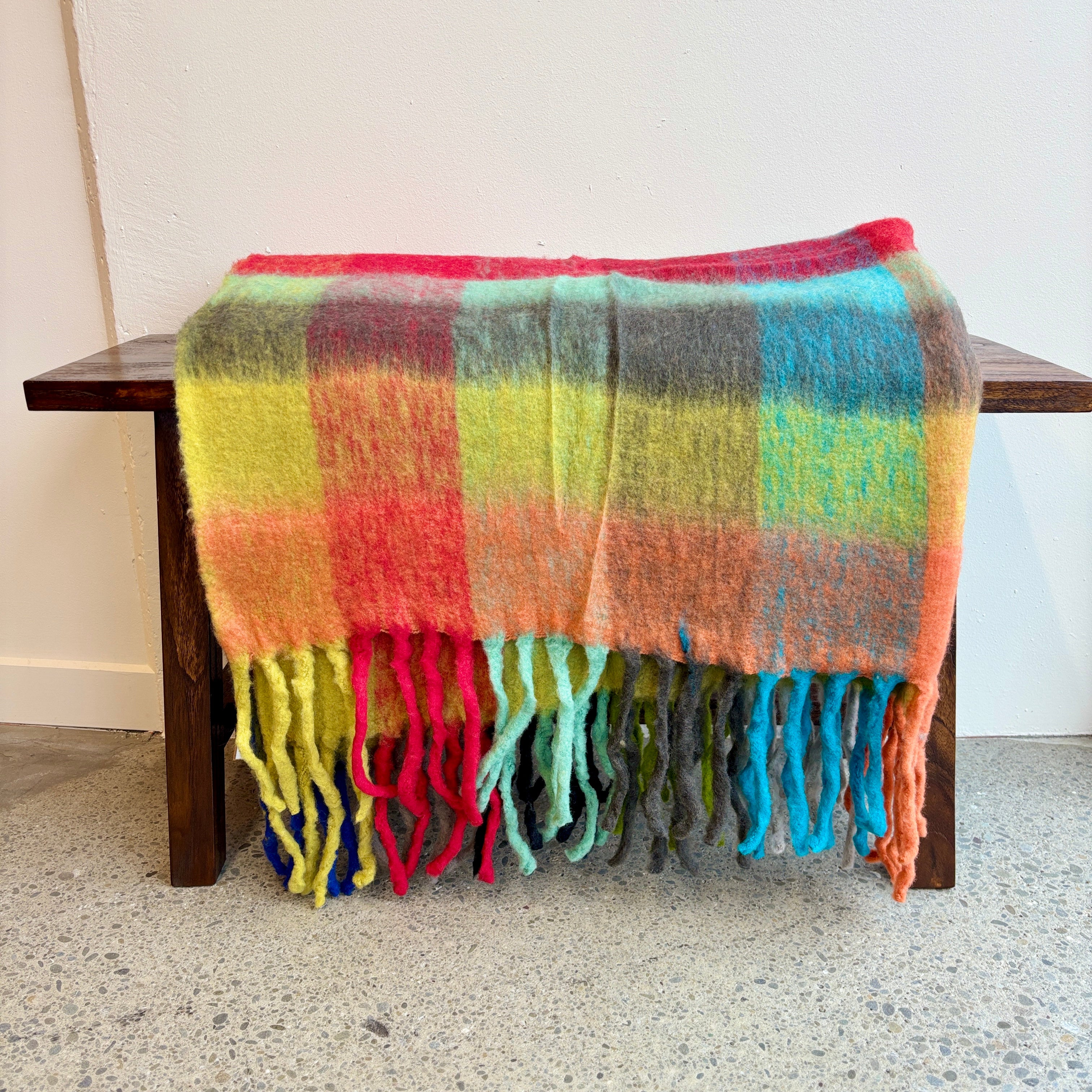 Bliss Wool/Mohair Throw - Bright Multi