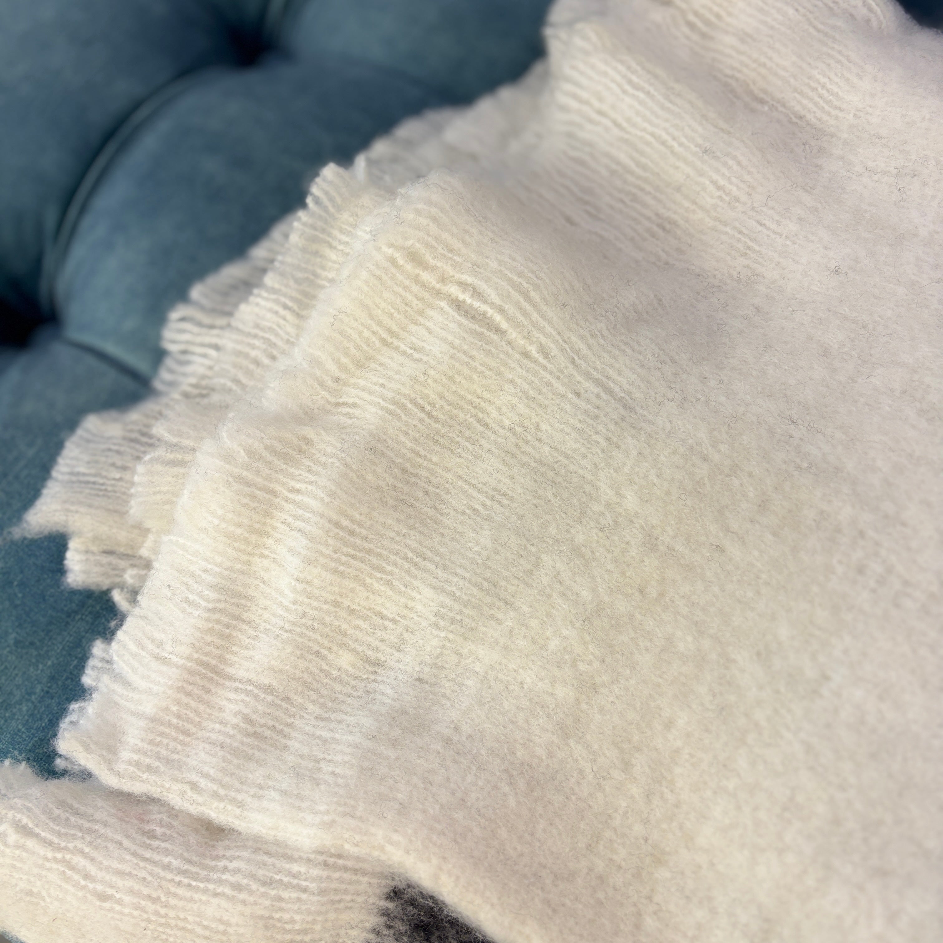 Bliss Wool/Mohair Throw - Ivory