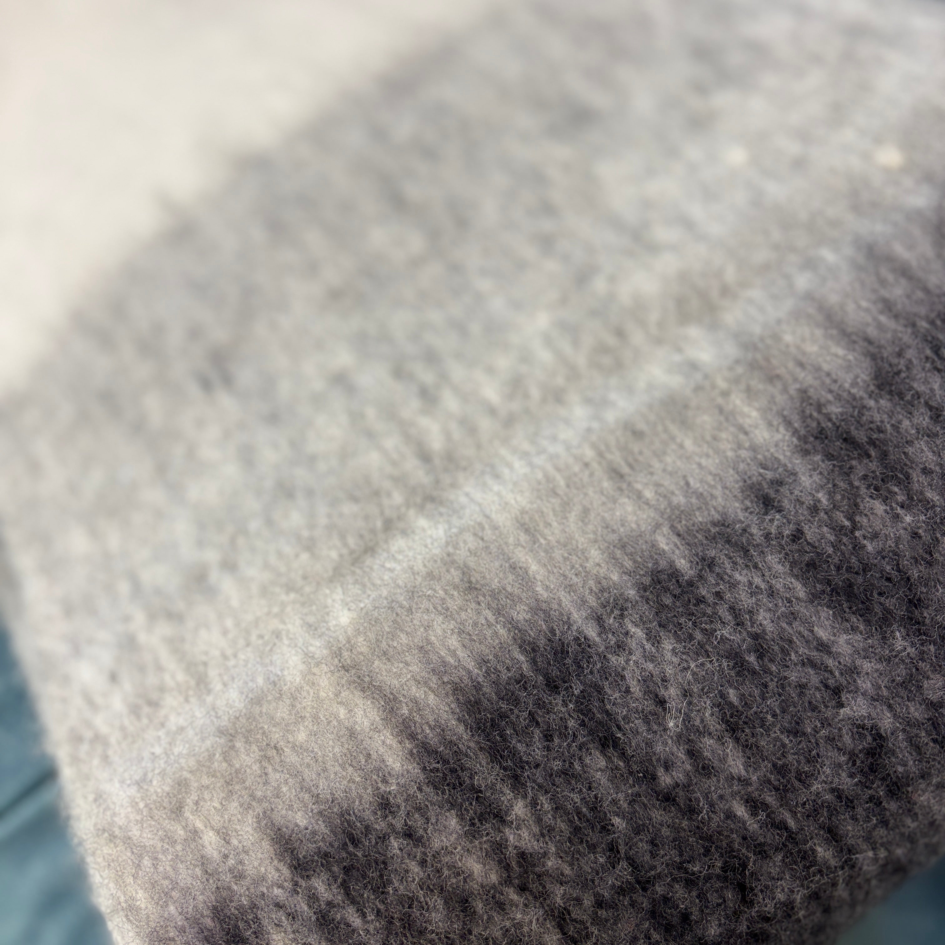 Bliss Wool/Mohair Throw - Stone Black, Grey, Cream