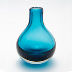 Glass Drop Bud Vase - Blue