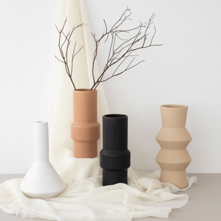 Ripple Vase - Matte Beige