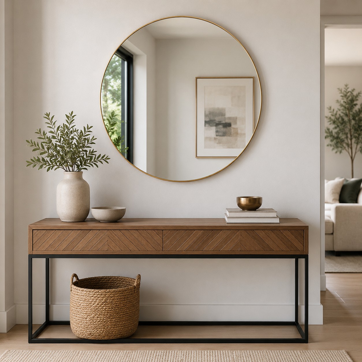 Marcel Metal Framed Mirror - Gold