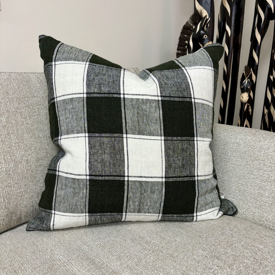 Cambridge Feather Filled Cushion - Clover/Black