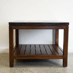 Square Leg Contemporary Side Table in Teak