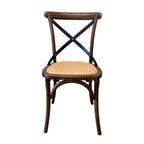 Cross Back Dining Chair - Deep Oak