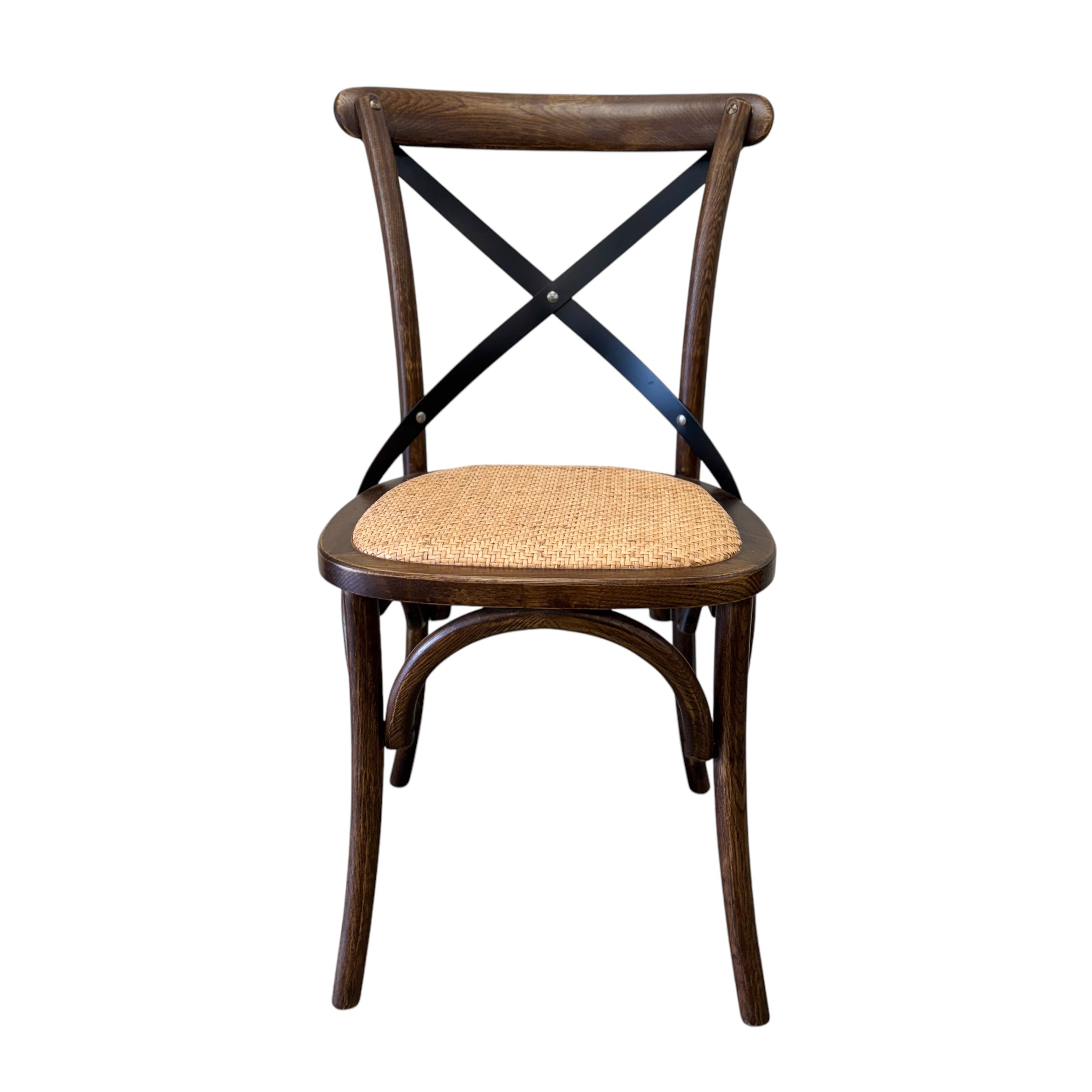 Cross Back Dining Chair - Deep Oak