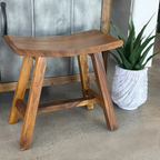 Curved Top Stool - Light