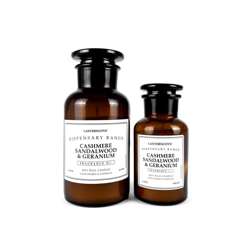Lantern Cove Dispensary Candle -  Cashmere Sandalwood + Geranium